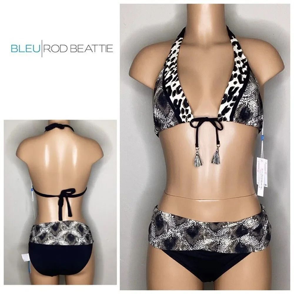 New. Bleu Rod Beattie snake bikini. 10-top/14-bottom. Retails $130